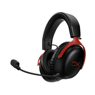Audifono Gamer Wireless HyperX Cloud III, Micrófono, 120 hrs batería, 3.5mm, USB-C USB-A, Black/Red